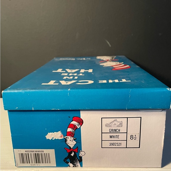 Dr. Seuss Grinch Sneakers White Canvas Platform New in Box 8.5 - Picture 8 of 8